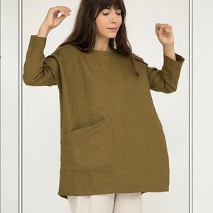 Elizabeth suzann long sleeve Harper tunic, osm, olive